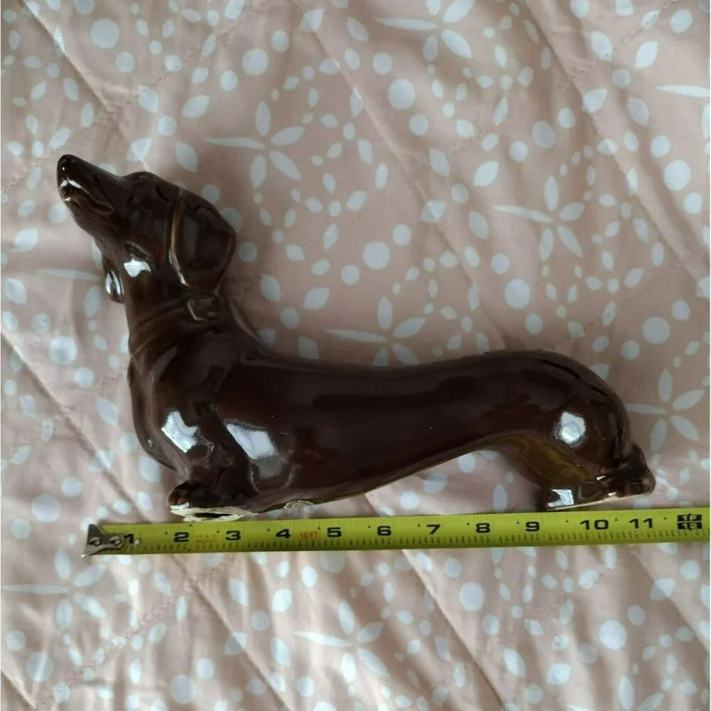 ABCO Handpainted Hors D'Oeuvres Dachshund Server, Alexander Backer Vintage Dog A